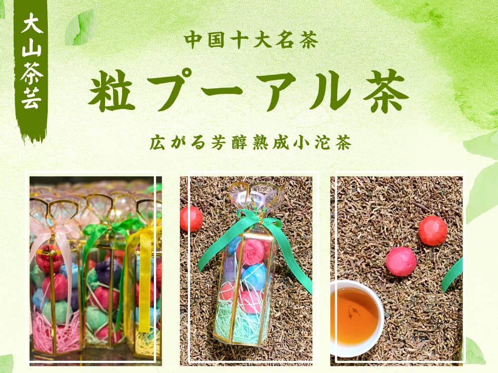 【大山茶芸】小粒プーアル茶カラフルセット