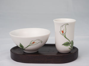 茶杯.聞香杯セット（茶托付き）