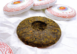 プーアル痩健美茶 餅茶 （円盤型小、直径約10cm）